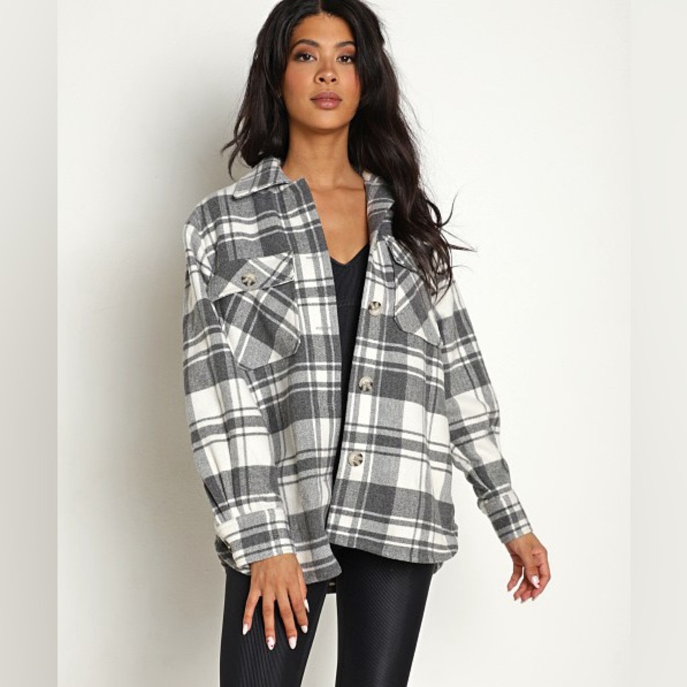 BB Dakota Busy Season Jacket | Small | White Plaid
